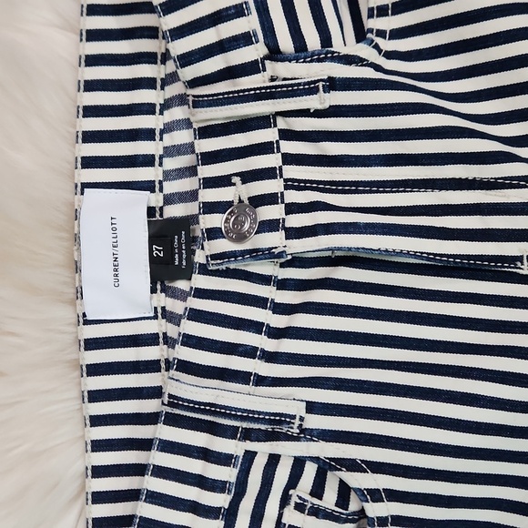 Current/Elliott Cropped Lexton Vertical Striped Crops - Picture 4 of 7